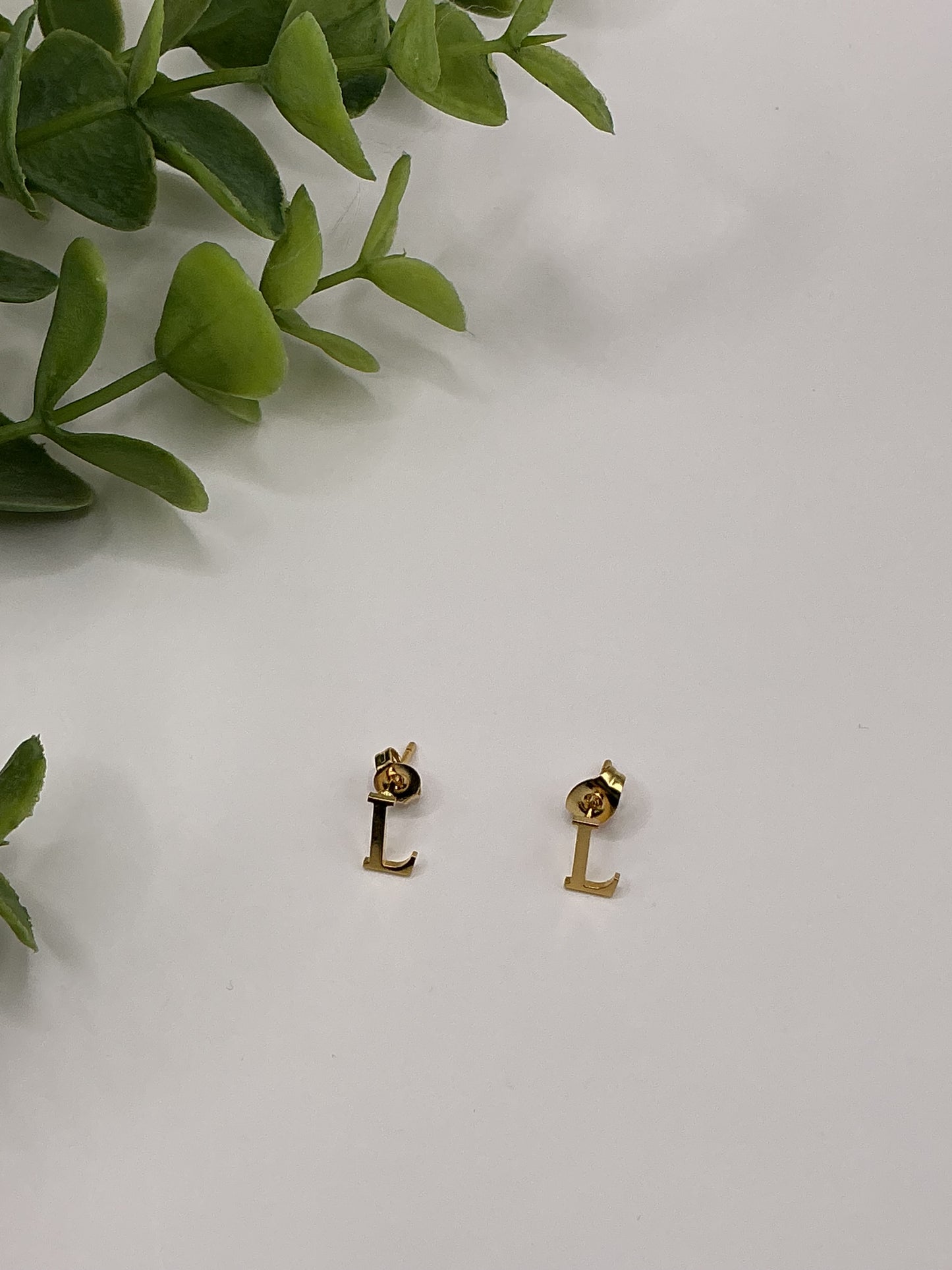 Gold Letter Earrings