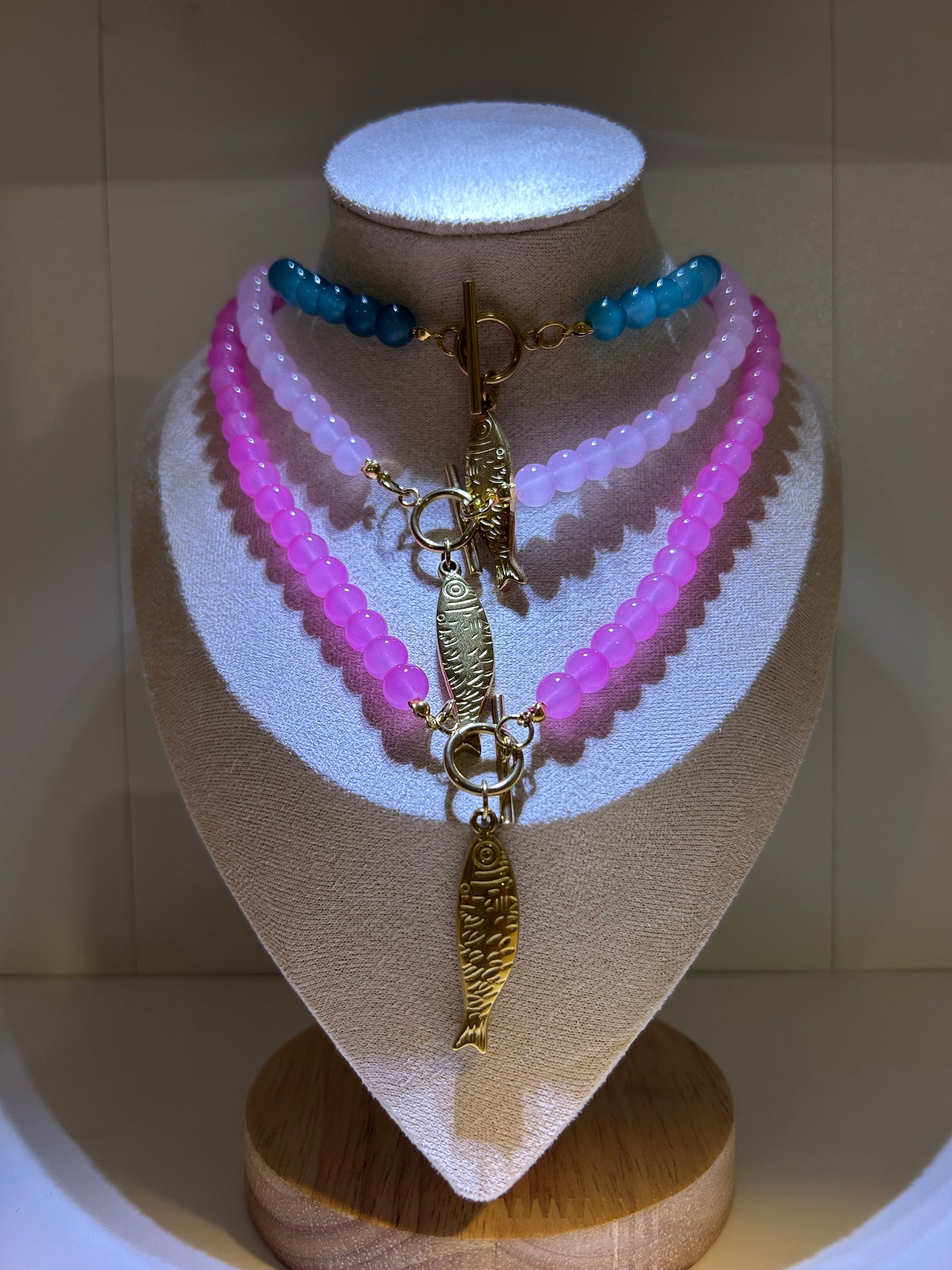 Fish Cristal Bead Necklace
