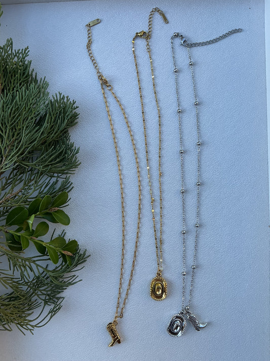 Vintage Boot Necklace
