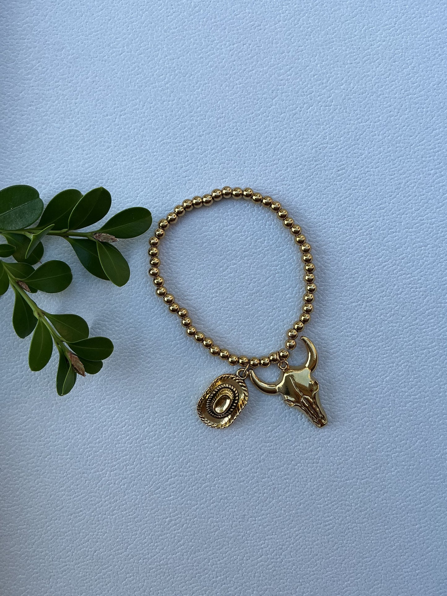Boy Hat Bullhead Beaded Bracelet