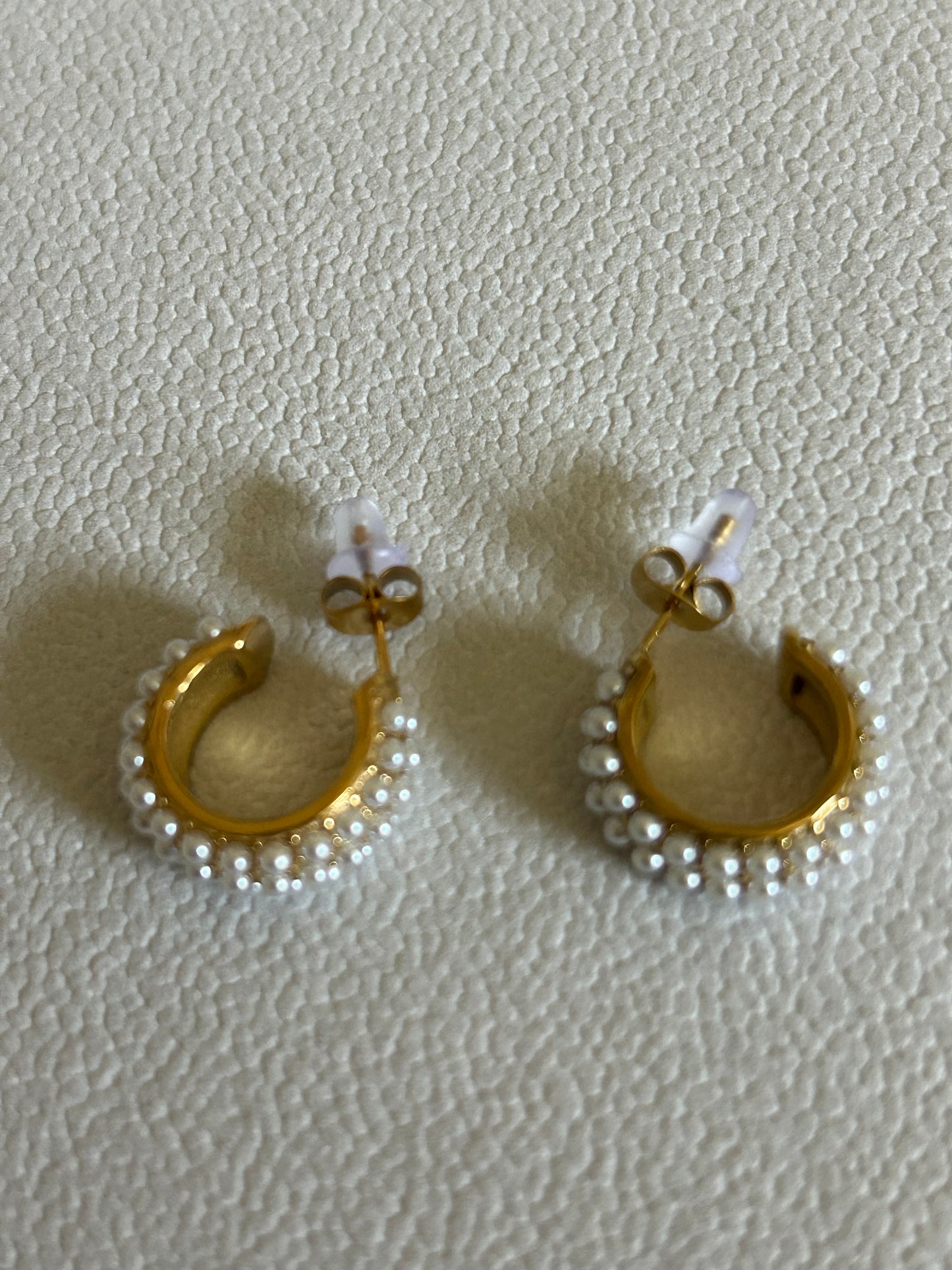 Pearl Hoop Earrings