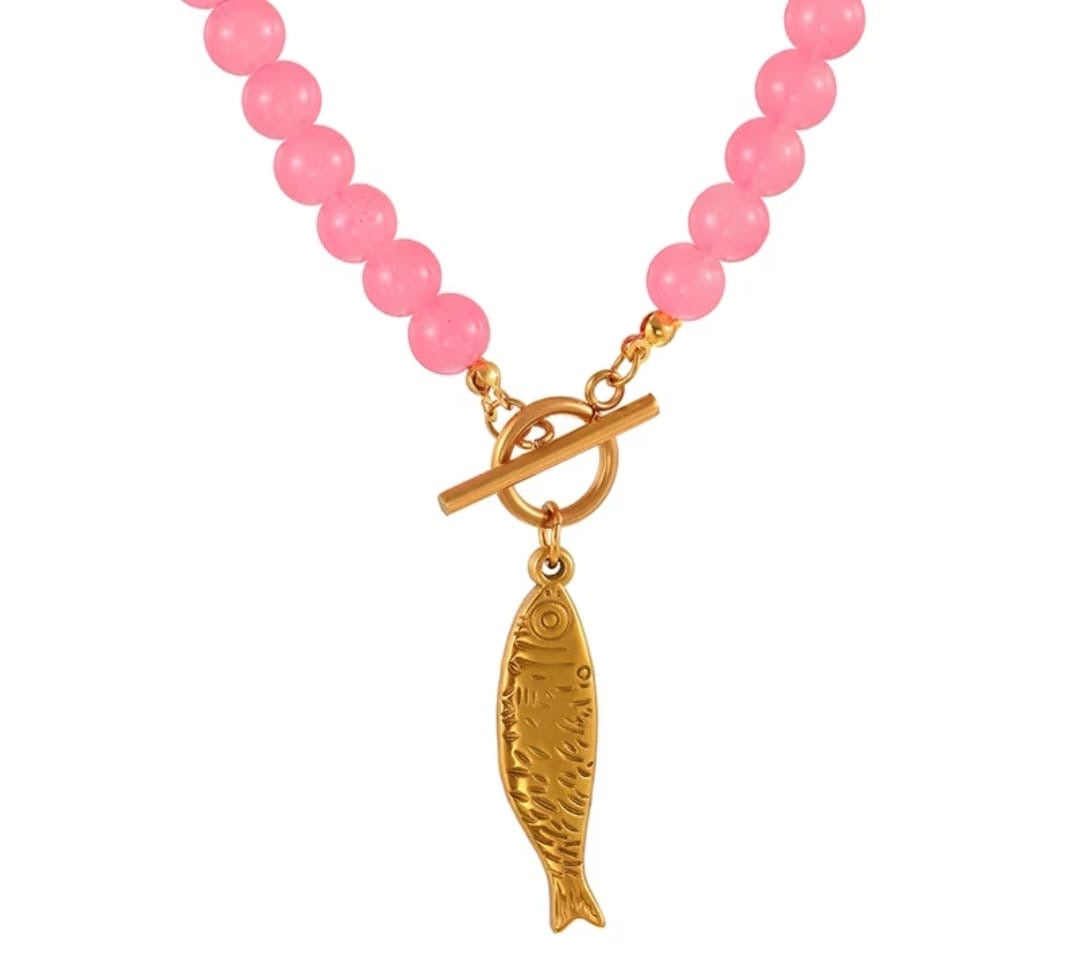 Fish Cristal Bead Necklace