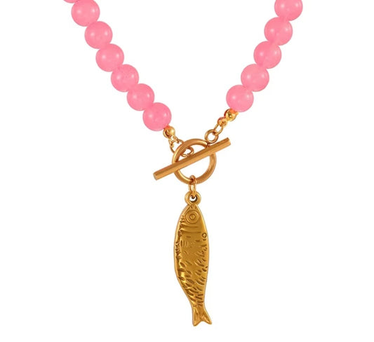 Fish Cristal Bead Necklace
