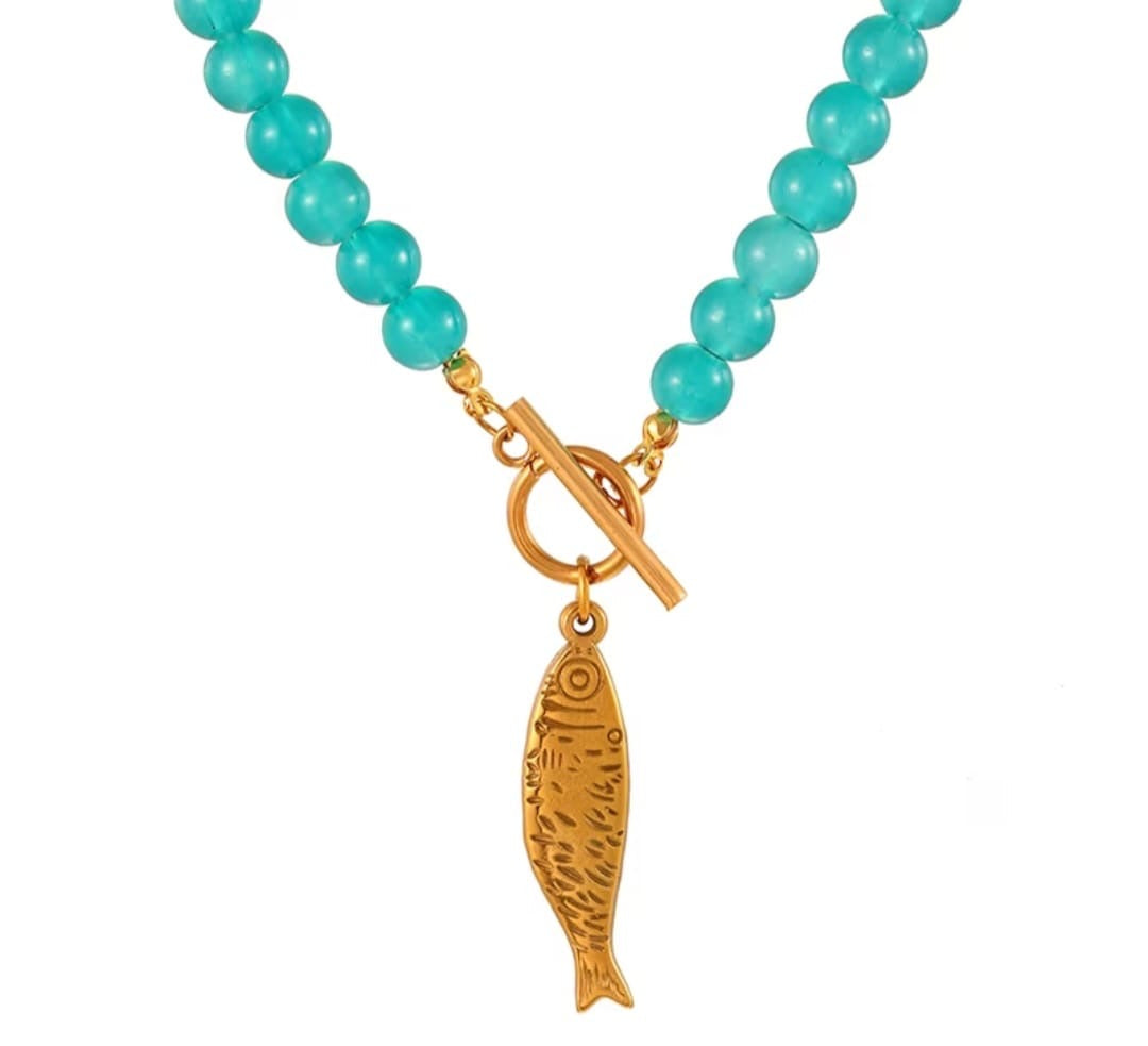 Fish Cristal Bead Necklace