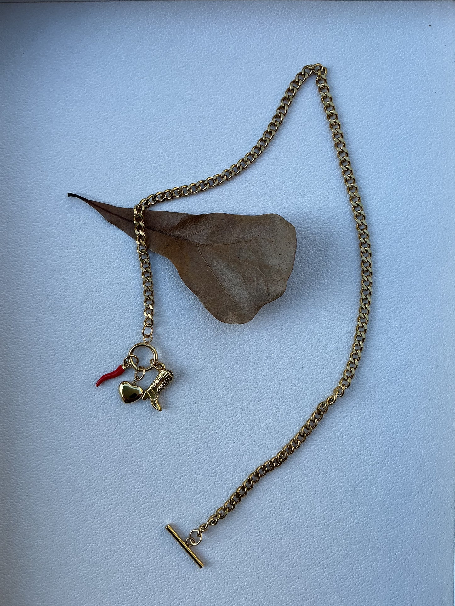 Cowgirl Boot Buckle Necklace