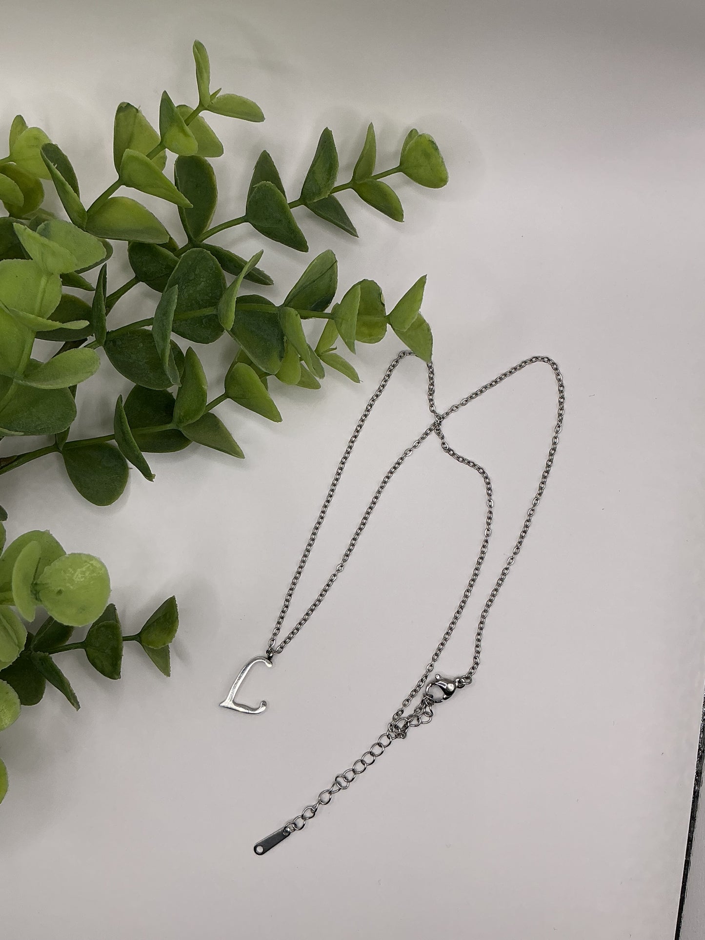 Silver Letter Necklace