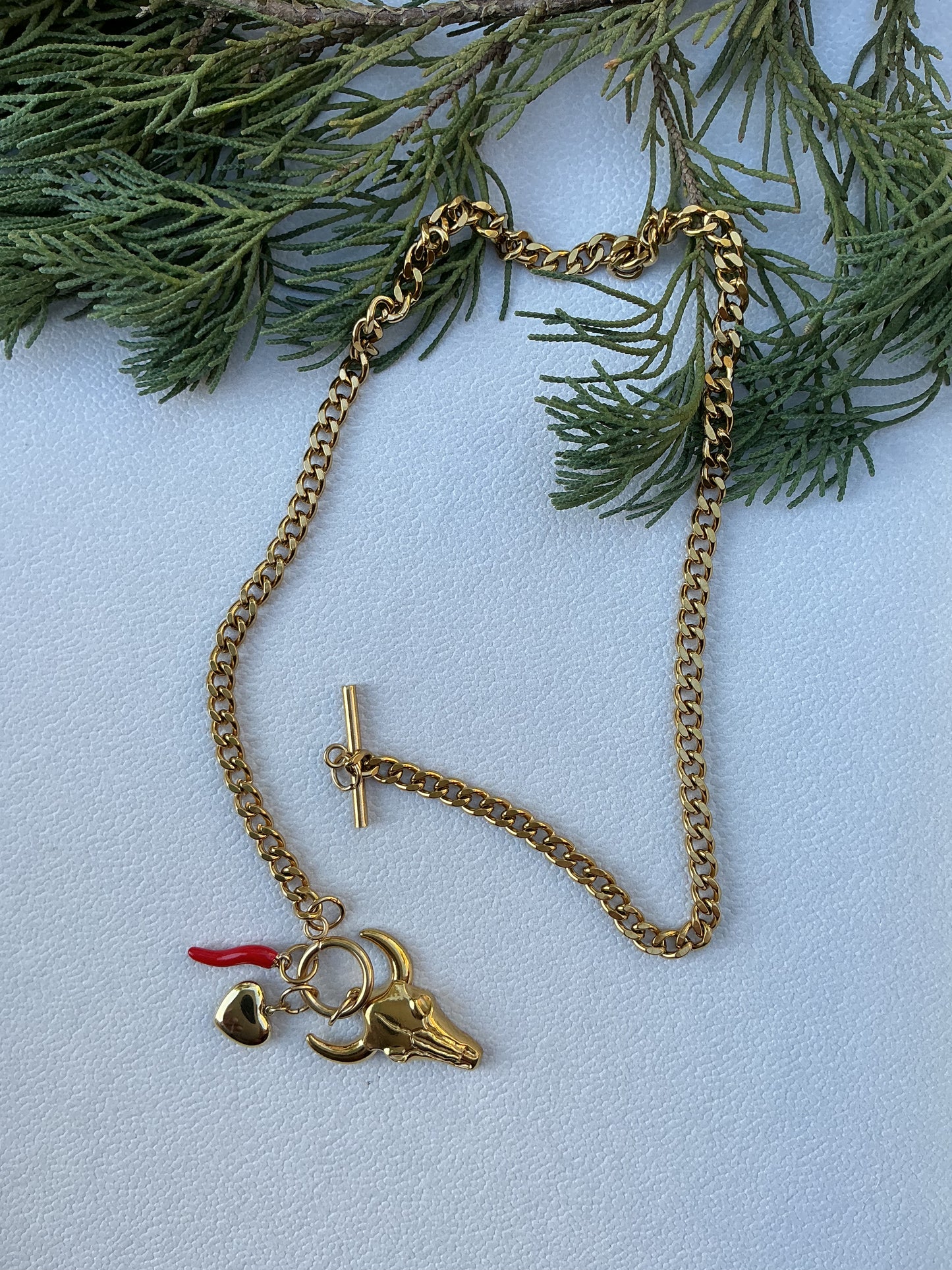 Bull Head Buckle Necklace