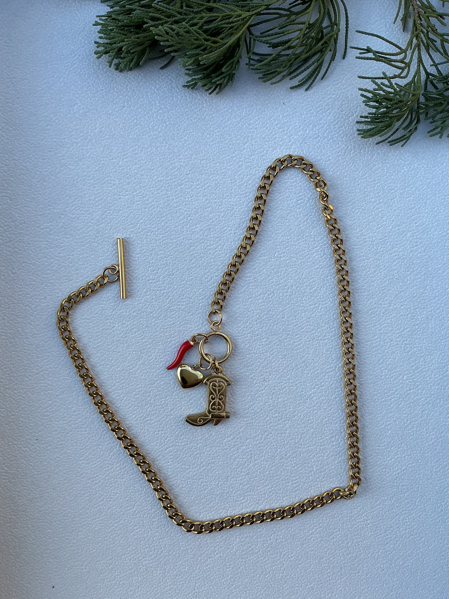 Heart boot Buckle Necklace